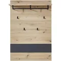 Produktbild: Voleo Garderobenpaneel, Graphit, Eiche Artisan, Metall, Holzwerkstoff, 80x118x30 cm, Aufhängemöglichkeit, Hutablage, Kleiderstange, Garderobe, Garderobenpaneele, Garderobenpaneele