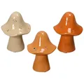 Produktbild: matches21 HOME & HOBBY Herbstfiguren Pilze Set in Ø 7 x 10 cm für Innen - Dekofiguren für Tischdeko in Orange