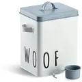 Produktbild: Zeller Futterdose Woof Metall 23,4 cm x 16,2 cm x 25,8 cm Weiß