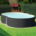 Produktbild: SUMMER FUN Achtformpool, anthrazit, BxHxL: 350 x 120 x 540 cm - grau