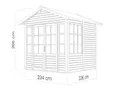 Produktbild: Woodtex Gartenhaus Gartenhaus Teahouse Scarlett 19 mm natur, BxT: 214x246 cm, 19 mm Wandstärke
