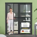 Produktbild: empasa Fliegengitter Insektenschutz Schiebetür 'COMFORT', für Balkontür, Terrassentür, individuell zuschneidbar, Größe 120 x 240 cm, in weiß, braun, anthrazit