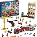 Produktbild: LEGO 60216 City Feuerwehr in der Stadt, Spielzeug für Kinder ab 6 Jahre, inklusive Feuerwehrauto, Kran, Hubschrauber und 7 Minifiguren - Rot