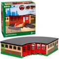 Produktbild: BRIO Spielzeugeisenbahn-Zubehör World 33736, Großer Ringlokschuppen, Holz/Kunststoff