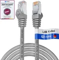 Produktbild: hb-digital 2m Patch Kabel CAT 7 Rohkabel RJ45 LAN Kabel S/FTP PiMF LSZH AWG 26 halogenfrei grau