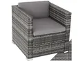 Produktbild: tectake® Rattansessel , widerstandsfähig, inklusive Sitz- und Rückenpolster, 70 x 69 x 65cm