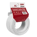 Produktbild: 25m Antennenkabel Sateliten Koaxialkabel CCTV TV FM SAT DVB-T DVB-S DVB-C weiß