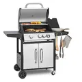 Produktbild: Klarstein Gasgrill mit Großer Grillfläche, 1 Seitenbrenner mit 3 Brenner, 13,5kW Edelstahl, BBQ für Balkon & Garten, Grill für Propan, Gasgrills mit 4 Brennern & Thermometer