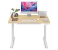 Produktbild: SENSE7 Computertisch Newai, Schreibtisch 120×60 cm, Büroschreibtisch mit Haken, Steh-Sitz-Tisch mit Bambus Oberfläche, höhenverstellbarer elektrischer Schreibtisch mit Schublade,