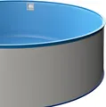 Produktbild: Runder Stahlwandpool Ø 5,00 x 1,20 m, inkl. Bodenschienen & Handlauf, Innenhülle in Blau