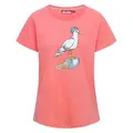 Produktbild: derbe Sturmmöwin - Damen T-Shirt, Größe:XL, Farbe:Coral/skyride
