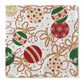 Produktbild: Sovie HORECA Weihnachtsserviette Belinda aus 3-lagigem Tissue, Einweg Serviette Weihnachtskugeln, ideal für Advent & Weihnachten, Papierserviette 40 x 40 cm, 100 Stück