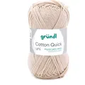 Produktbild: Gründl Häkelgarn 865-102 Cotton Quick uni, sand, 50 g / 125 m, Nadelstärke 3-4, 100% Baumwolle