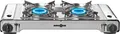 Produktbild: Brunner Devil Double Grill Kartuschen-Gaskocher inkl. Grillplatte, silber