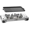 Produktbild: Double Devil Inox Tragbarer Gasherd mit Grillplatte