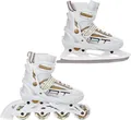 Produktbild: 2in1 Raven Inline Skates Profession White/Gold 35-39 verstellbar