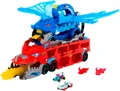 Produktbild: Hot Wheels Spielzeug-Monstertruck Hot Wheels City Ultimativer 2-in-1 Drachen Transporter, Inklusive 2 Hot Wheels Die-Cast-Fahrzeuge im Maßstab 1:64