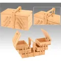 Produktbild: Nähkästchen 30x19x18cm klappbar Holz Nähkasten Nähkorb Nähkiste Nähbox