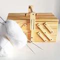 Produktbild: Excellent - Nähkasten Nähbox Nähkiste Mit 5 Fächern Nähkästchen Kiefernholz 30 X 18,5 Cm