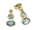 Produktbild: Vivance Paar Ohrstecker 375/- Gelbgold mit Blautopas/Weißtopas
