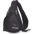 Produktbild: Bag Street Leichter Damen Herren Outdoor Fahrrad Rucksack für eine Schulter, Schwarz - Schwarz