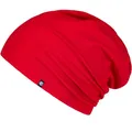 Produktbild: Enter the Complex® Leichte Beanie Mütze, Herren und Damen, Übergangsmütze, Herbst Winter und Frühling Sommer, Dünne Kopfbedeckung, Baumwolle (Jersey), L/XL, Rot
