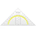 Produktbild: Westcott Geometriedreieck 14 cm | Transparentes Geometrie-Dreieck aus bruchsicherem Kunststoff mit gelber Skala | Technische Skala & Winkelmesser für Schule, Uni oder Büro | E-10132 00