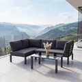 Produktbild: MWH Widoo Loungemöbelset Aluminium 3-tlg. - Iron Grey