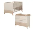 Produktbild: roba Set »Sidney« 2-teilig - 110x75,5x98cm - Holz / Eichenholz