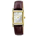 Produktbild: DUGENA Damen-Armbanduhr Quadra Artdeco, Quarz, Edelstahlgehäuse, Saphirglas, Dornschließe, 5 bar