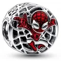 Produktbild: PANDORA Marvel Spider-Man Lebhafte Stadt Charm aus Sterling-Silber, aus der Marvel x Collection, kompatibel Moments Armbändern, 792350C01