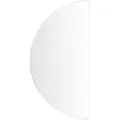 Produktbild: BELIANI Badspiegel mit LED-Beleuchtung Halbrund 50 x 100 cm Modernes Design Wandspiegel für Badezimmer - Silber