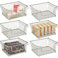 Produktbild: Ablagebox Aufbewahrung Drahtkorb Organizer 6er Set mDesign Metall Silbermatt