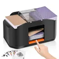 Produktbild: Kartenmischmaschine Elektrische Mischmaschine Karten fur 1–2 Decks Kartenmischer, Karten MischgeräT mit 2000mah Wiederaufladbarem Akku, Kartenmischmaschine Manuell fur Kartenspiele, Poker, Blackjack