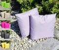 Produktbild: JACK 1x 45x45cm Outdoor Lounge Kissen Dekokissen inkl. Füllung Wasserabweisend Sitzkissen Garten Stuhl Lotus Effekt, Farbe:Flieder