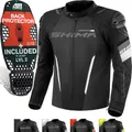 Produktbild: SHIMA SOLID Motorrad Jacke Herren mit Protektoren AIRFORCE Rückenprotektor Motorradjacke Sommer Schutzjacken Textiljacke Wasserdicht Powersports Protective Gear (Männer, Weiß, Regular, L)