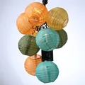 Produktbild: MARELIDA LED Solar Lichterkette Lampion 10 bunte Lampions Garten Balkon Terrasse L: 4,5m