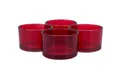 Produktbild: Creativery Teelichthalter, Teelichtgläser klein 51x33mm rot 4er Set