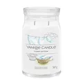 Produktbild: Yankee Candle Signature Duftkerze | große Kerze mit langer Brenndauer „Clean Cotton“ | Soja-Wachs-Mix | Perfekte Geschenke für Frauen