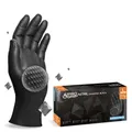 Produktbild: Arnowa GmbH PROGRIP Nitril Diamond Black Einmalhandschuhe, puderfrei, schwarz, Robuste Nitrilhandschuhe mit texturierter Handinnenfläche, 1 Packung = 50 Stück, Größe L 361-L