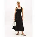 Produktbild: Tommy Hilfiger A-Linien-Kleid 5X2 RIB MIDI MIX F&F DRS schwarz L (40)