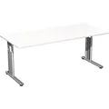Produktbild: Gera Möbel C Fuß Flex Schreibtisch, Holzdekor, weiß/Silber, 180 x 80 x 72 cm