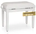 Produktbild: Super Pianositzbank Klavierbank in hübscher Weißer Optik vom Fachhandel