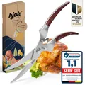Produktbild: Premium Geflügelschere aus Edelstahl und Holz  immer die richtige Profi Tranc...