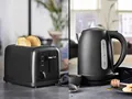 Produktbild: Design Edelstahl 3in1 Frühstücksset Schwarz Standmixer Wasserkocher Toaster
