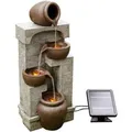 Produktbild: Teamson Home Gartenbrunnen Solarbetrieben 4-stufig 28 Zoll Höhe