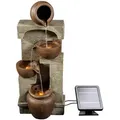 Produktbild: Teamson Home Solar-Gartenbrunnen, Braun, Kunststoff, Stein Optik, 26.2x72.4x31 cm, Gartenzubehör, Gartendeko