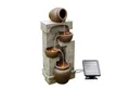 Produktbild: Teamson Home Gartenbrunnen Solarbrunnen mit LED aus Polyresin braun 72 cm