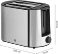 Produktbild: WMF Bueno Pro Toaster 2 Scheiben Edelstahl Brötchenaufsatz 870W