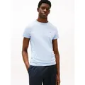 Produktbild: Tommy Hilfiger T-Shirt STRETCH SLIM FIT TEE mit Rundhalsausschnitt blau L (50)